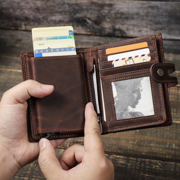 RFID Anti-theft Brush Buckle For Men's Wallet