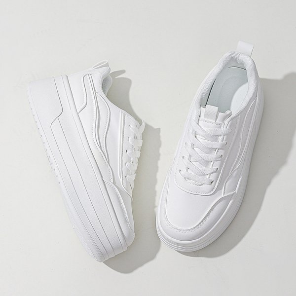 Japanese And Korean Platform Sports White Shoes Heightened Sneakers Casual Women's