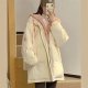 Fake Two-pieces Coats Women's Loose Hooded Thickened Warm Quilted Jacket Cotton-padded Coat