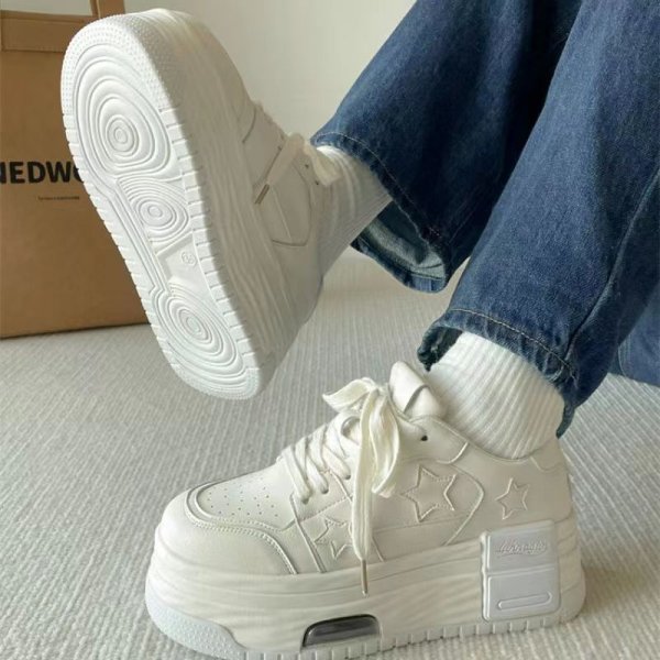 Women's Platform High-rise Lace-up Sneakers