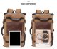 Men Canvas Backpack Huge Travel School Shoulder Computer Backpack Functional Versatile Bags Multifunctional Laptop Bag