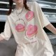 Cartoon Love Donuts Loose Short Sleeve