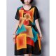 Women fashion elegant dress, dot print