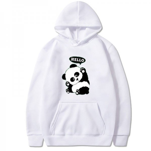 Panda Funny Pattern Case Printed Long-sleeved Hooded Sweater