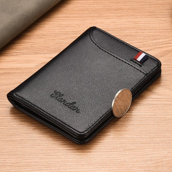 Ultra-thin Men's Vertical Mini Wallet Driver's License Bag