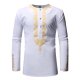 Men's Casual Long-sleeved Polyester Shirt Bronzing