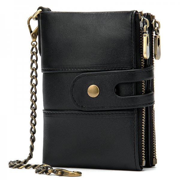 Cowhide men's anti-theft wallet