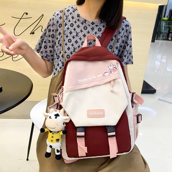 New Summer Outdoor Sports Travel Backpack Oxford Cloth Korean Junior High School Leisure School Bag