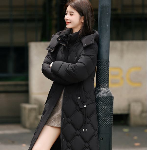 Detachable Hat Cotton-padded Coat Women's Mid-length Winter