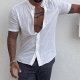 European And American Style Men's Clothing Cotton Linen Shirt