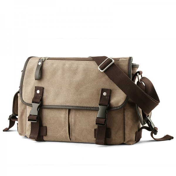 Portable canvas shoulder bag