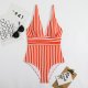 New Bikini Women's One-piece Swimsuit Striped