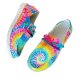 Tie-dyed Colored Canvas Shoes Casual Lace Up Lightweight Low Top