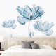 Creative Nordic blue flower wall stickers