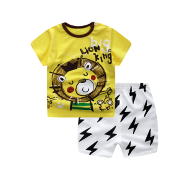 Cartoon Clothing Baby Boy Summer Clothes T-shirt Baby Girl Casual Clothing Sets