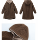 Fleece-lined Thick Hooded Parka Mid-length Long Sleeve Zipper