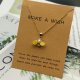 Cute Fashion Yellow Bee Necklace Jewelry