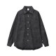 Retro American Street Style Worn Looking Washed-out PU Leather Shirt