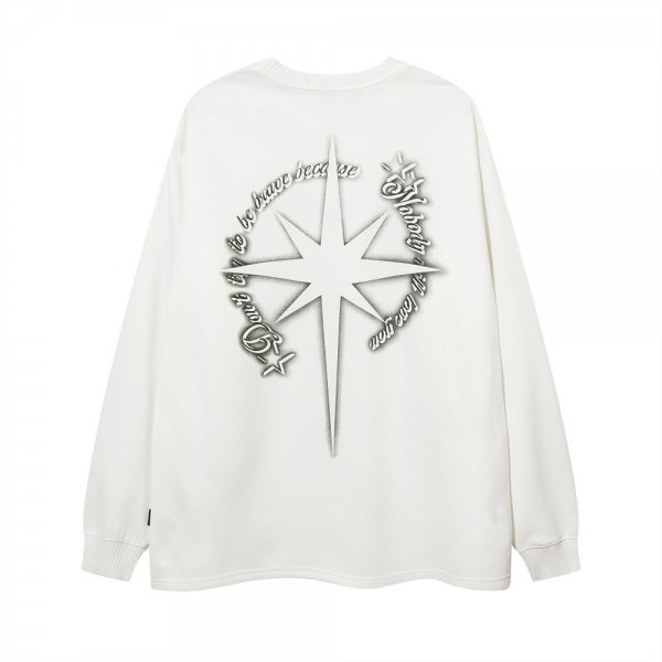 Letter Cross Printed Long-sleeved T-shirt For Men