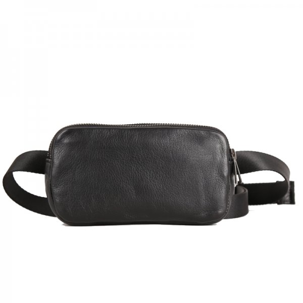 Cow Leather Waist Bag With Top Layer