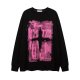 Men's Dark Color Graffiti Printing Long-sleeved T-shirt