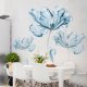 Creative Nordic blue flower wall stickers