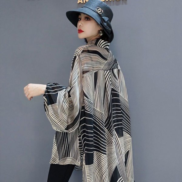 Fashion Shirt Top Korean Striped