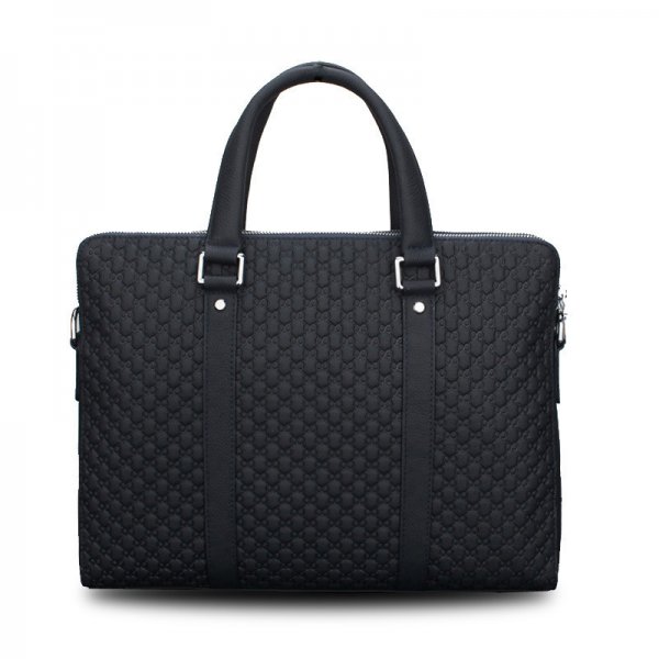 Fashion Leather Men's Bag Horizontal Business Briefcase