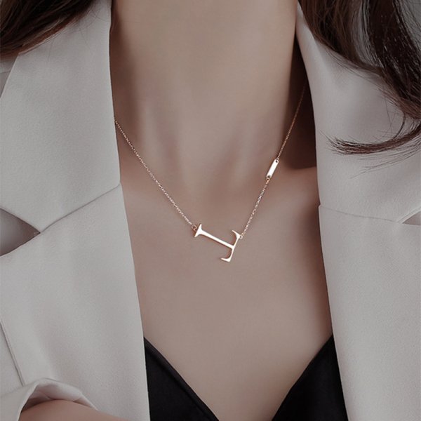 Jewelry T-shaped Necklace Simple Fashion Letters