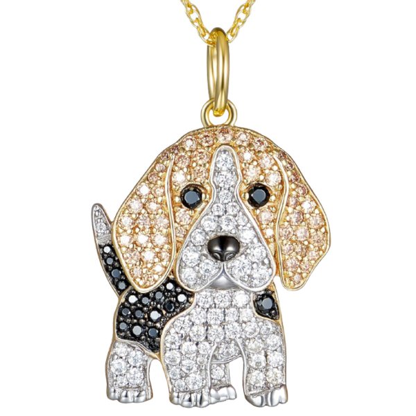 Cute Beagle Dogs Pendant Necklace Exquisite Cartoon Puppy Necklace