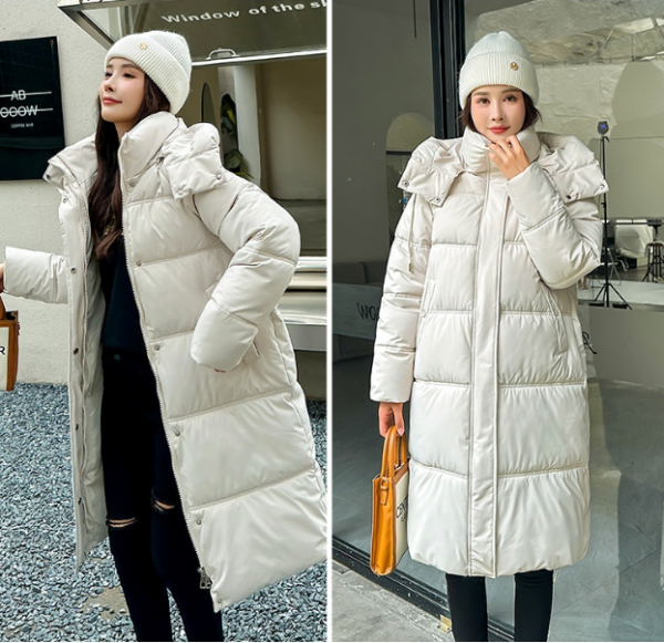 Long Over The Knee Thickened Hooded Jacket