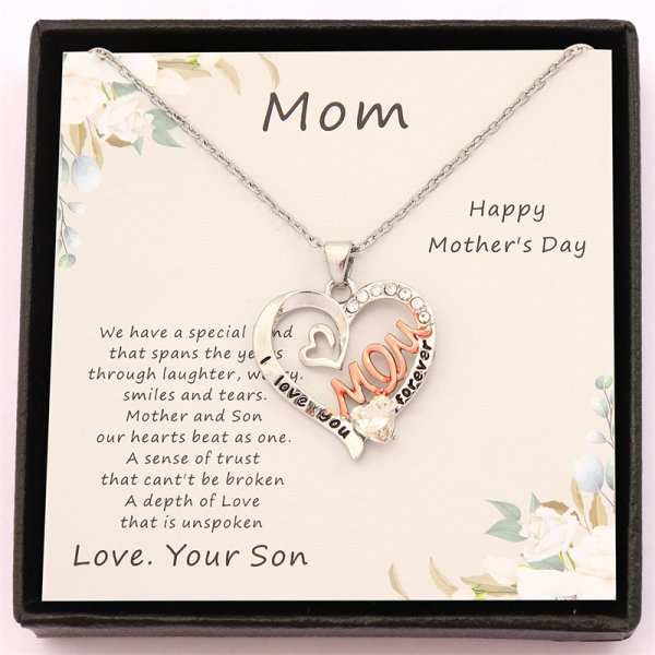 Mother's Day Necklace Gift Box Love Necklace For Women Fine Jewelry Women Accessories Fashion Jewelry