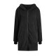 Loose Plush Women's Long Sleeve Hooded Zip Cardigan Coat