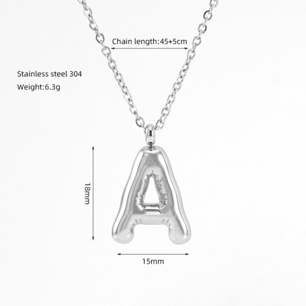 Fashion Letter Necklace Female Stainless Steel