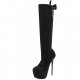 Women boots stretch fabric autumn and winter boots knee-high stiletto heels British black boots