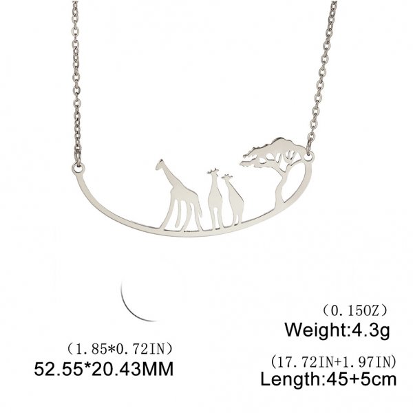 Titanium Steel Ornament Electroplating Three Giraffe