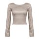 New Slim-fit Slim Backless Long-sleeved Top