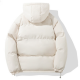 Zipper Solid Color Hooded Padded Jacket