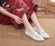 Antique Stylish Low Heel Women's Shoes Crane HAILANG Canvas Embroidered Cotton Shoes