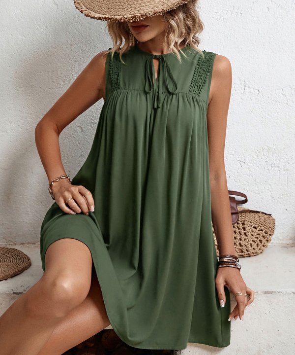 Summer Sleeveless Casual Sling Cotton Loose Dress