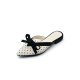 Lace Fashion Pointed Toe Baotou Low Heels Outer Wear Sandals Female Half Slippers