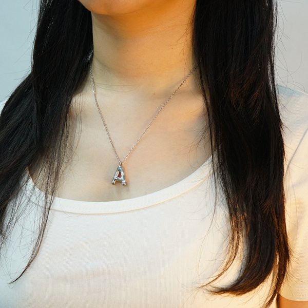 Fashion Letter Necklace Female Stainless Steel