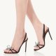 Women's Fashion Diamond Decorations Bow High Heel Sandals