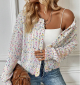 Colorful Knitted Cardigan Fashionable All-matching Single-breasted Sweater