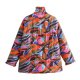 Women's Fashion Printing Large Cotton Coat Jacket