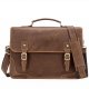 Vintage Leather Business Briefcase European And American Large-capacity Men's Diagonal Cross