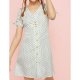 Women Vintage Basic A-Line Dress with Dotted Bow