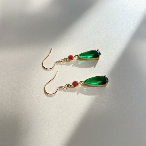 New Fashion Jewelry Alloy Emerald Ear Clip