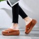 Platform sandals and slippers female open-toe muffin wedge large size women's shoes