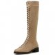 Female boots synthetic autumn and winter boots British high chunky heel knee boots black